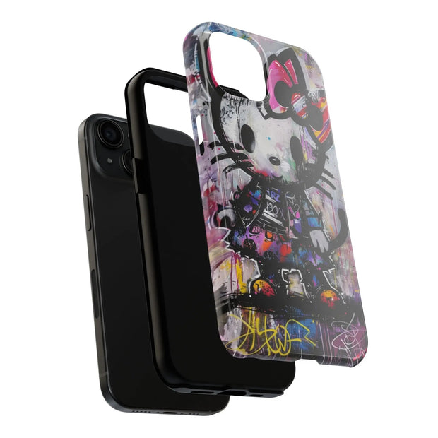 Goth Street Cat Pop Art Graffiti Tough Phone Case LavenderCeleste