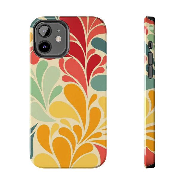 Vintage Retro 70s Abstract Groovy Tough Phone Case LavenderCeleste
