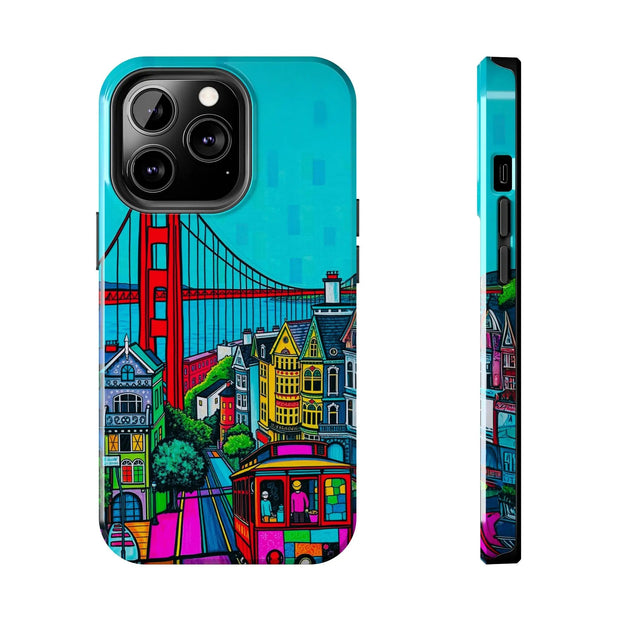 San Francisco Pop Art Colorful City Tough Phone Case LavenderCeleste