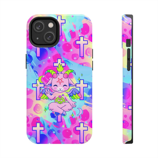 Pastel Goth Kawaii Baphomet Tough Phone Case LavenderCeleste