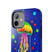 Vibrant Neon Jellyfish Cosmic Sea Tough Phone Case