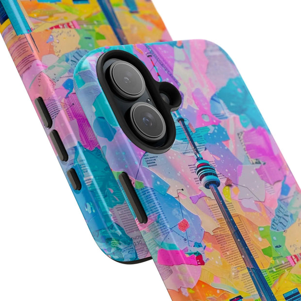 Toronto Pop Art Collage Skyline Tough Phone Case LavenderCeleste
