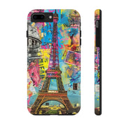 Paris Street Art Collage Tough Phone Case LavenderCeleste