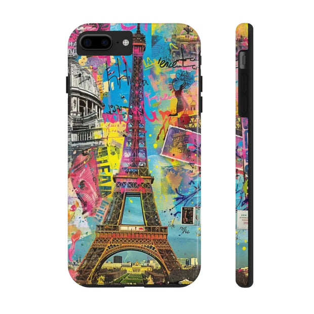 Paris Street Art Collage Tough Phone Case LavenderCeleste