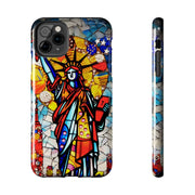 Statue of Liberty Mosaic Art Tough Phone Case LavenderCeleste