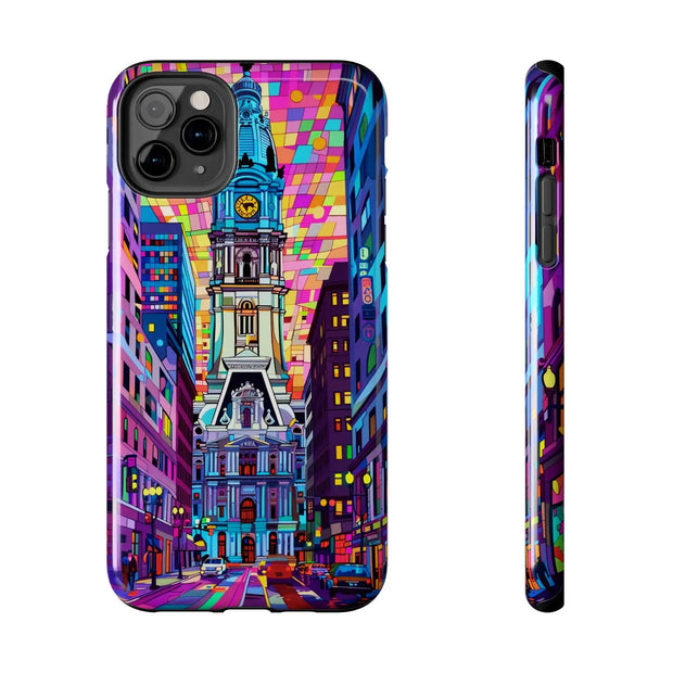 Philadelphia Pop Art Skyline Tough Phone Case LavenderCeleste