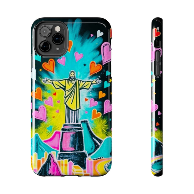 Rio de Janeiro Neon Pop Art Tough Phone Case LavenderCeleste