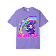 Power Nap Grim Reaper Kawaii Comfort Colors Tee LavenderCeleste