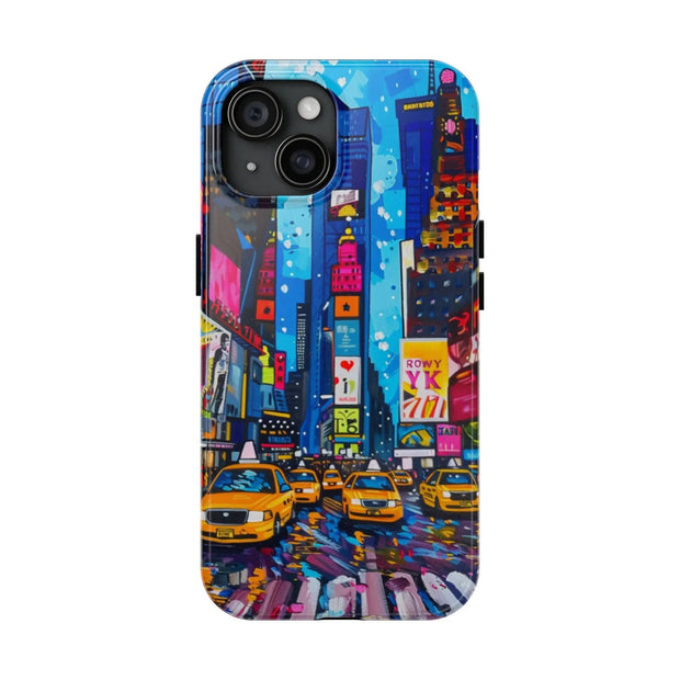 Times Square NYC Pop Art Tough Phone Case LavenderCeleste