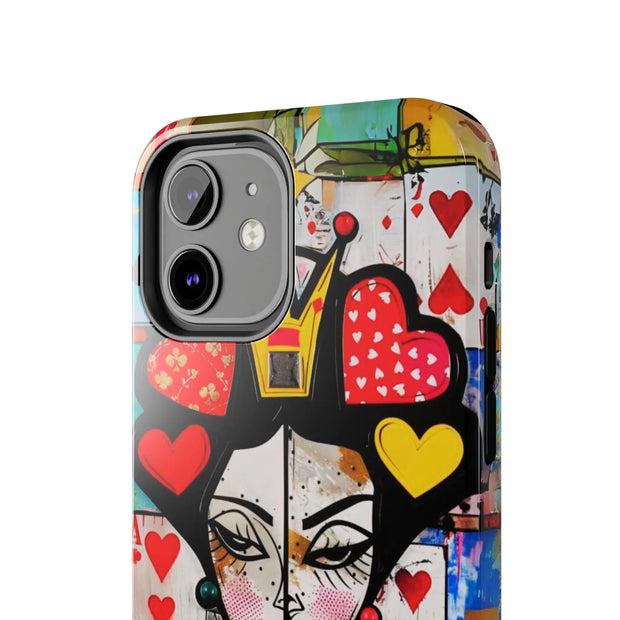 Queen of Hearts Pop Art Tough Phone Case LavenderCeleste