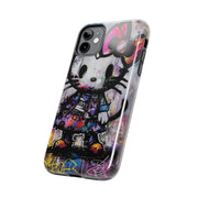 Goth Street Cat Pop Art Graffiti Tough Phone Case LavenderCeleste