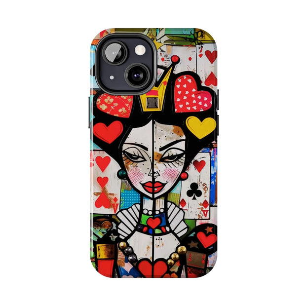 Queen of Hearts Pop Art Tough Phone Case LavenderCeleste