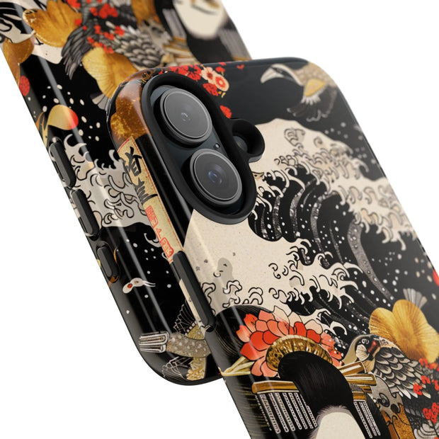 Golden Geisha Wave Japanese Art Tough Phone Case