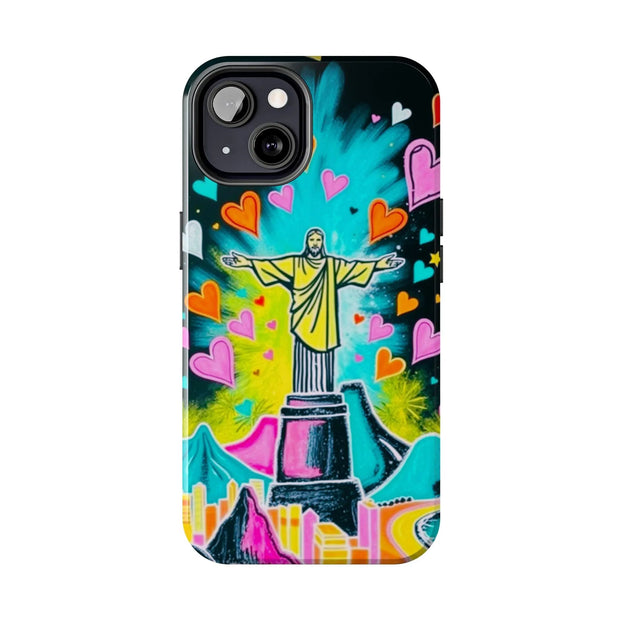 Rio de Janeiro Neon Pop Art Tough Phone Case LavenderCeleste