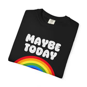 Maybe Today Satan Comfort Colors Tee – Funny Rainbow Sarcastic Shirt - LavenderCeleste