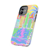 South Beach Miami Mosaic Art Tough Phone Case LavenderCeleste