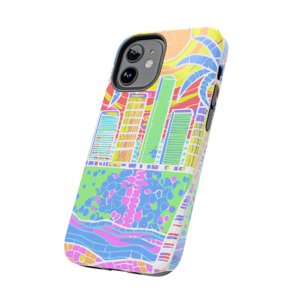 South Beach Miami Mosaic Art Tough Phone Case LavenderCeleste