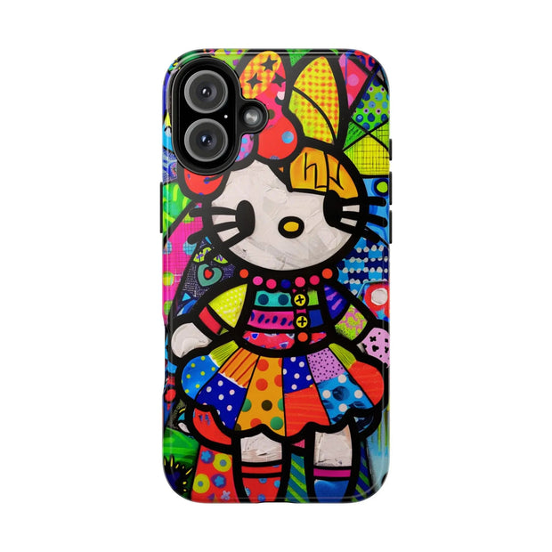 Pop Patchwork Kitty Tough Phone Case Printify