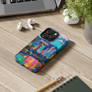 Los Angeles Hollywood Skyline Tough Phone Case – Vibrant Pop Art City Design - LavenderCeleste