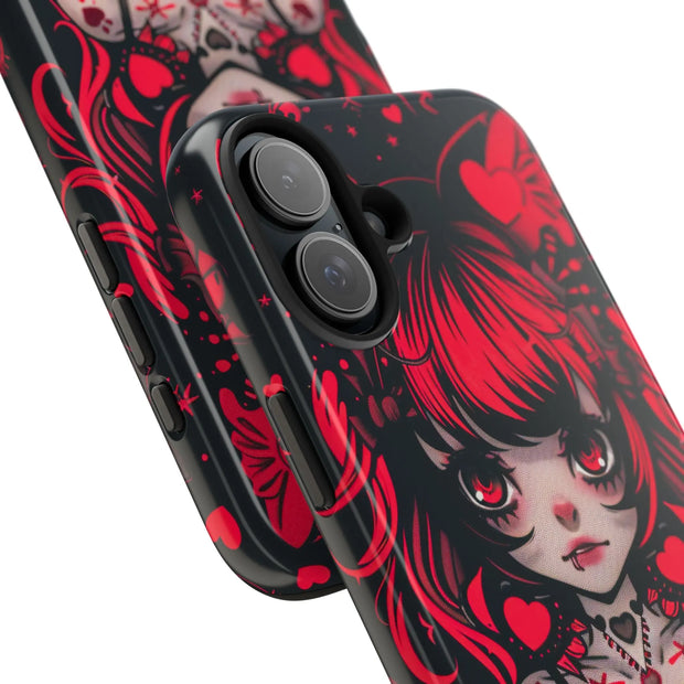Kawaii Gothpunk Red Heart Tough Phone Case