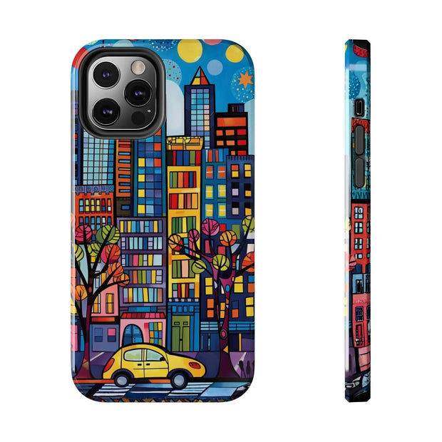 Upper Eastside NYC Pop Art Tough Phone Case LavenderCeleste