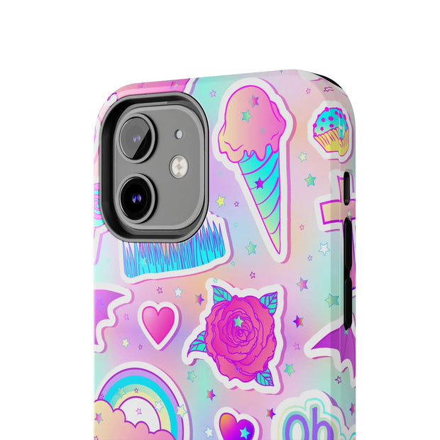 Pastel Goth Kawaii Graveyard Tough Phone Case LavenderCeleste