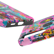 Graffiti Skull Neon Art Tough Phone Case LavenderCeleste