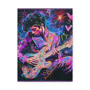 Electric Purple Guitar Legend Matte Canvas Art Printify