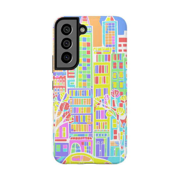 Upper East Side Pastel City Tough Phone Case LavenderCeleste