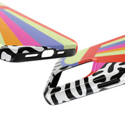 Retro Mod UFO Rainbow Beam Tough Phone Case LavenderCeleste