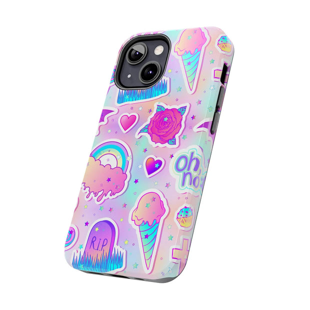 Pastel Goth Kawaii Graveyard Tough Phone Case LavenderCeleste