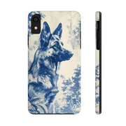 Blue Toile German Shepherd Scenic Tough Phone Case LavenderCeleste