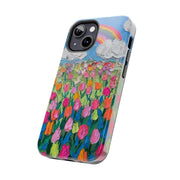 Rainbow Tulip Field Tough Phone Case LavenderCeleste