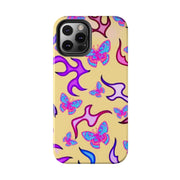 Y2K Butterfly Flames Retro Tough Phone Case LavenderCeleste
