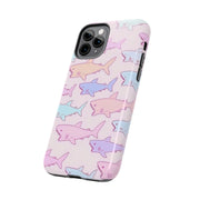 Pastel Shark Pattern Tough Phone Case Printify