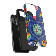 Retro Kidcore Denim Patch Tough Phone Case LavenderCeleste