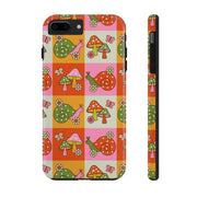 Retro Groovy Snail and Mushroom Tough Phone Case LavenderCeleste