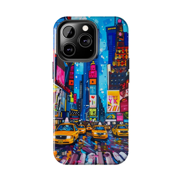 Times Square NYC Pop Art Tough Phone Case LavenderCeleste