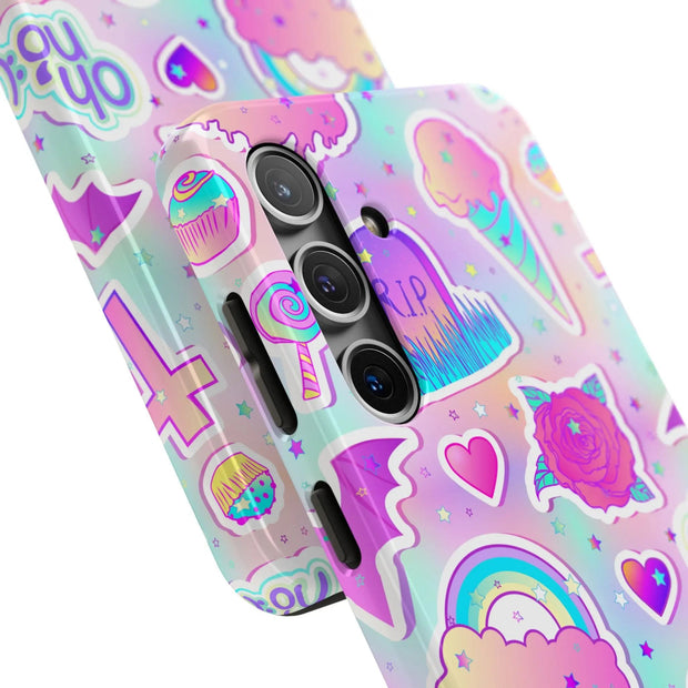 Pastel Goth Kawaii Graveyard Tough Phone Case LavenderCeleste