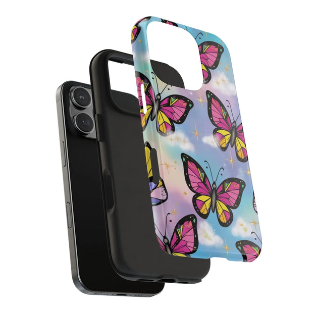 Retro Pop Art Butterfly Sky Tough Phone Case