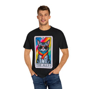 The Ally Pride Cat Tarot Comfort Colors Tee LavenderCeleste