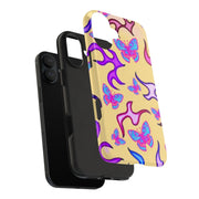 Y2K Butterfly Flames Retro Tough Phone Case LavenderCeleste