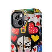 Queen of Hearts Pop Art Tough Phone Case LavenderCeleste