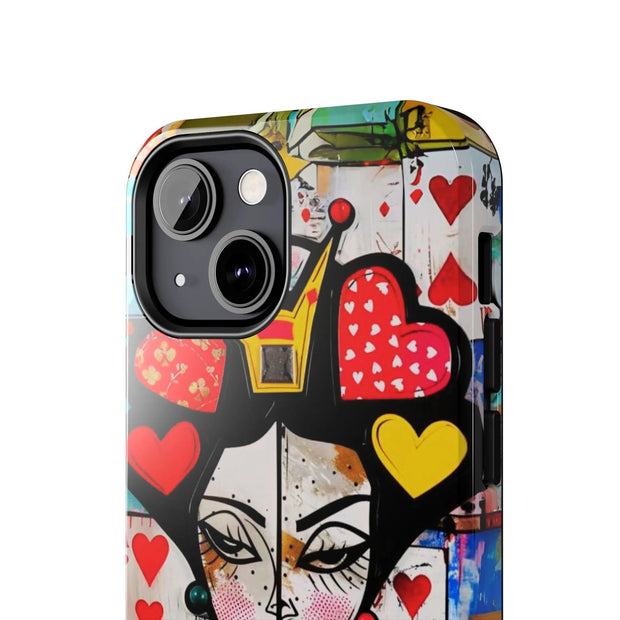 Queen of Hearts Pop Art Tough Phone Case LavenderCeleste