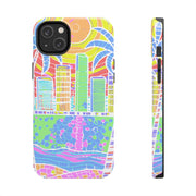 South Beach Miami Mosaic Art Tough Phone Case LavenderCeleste