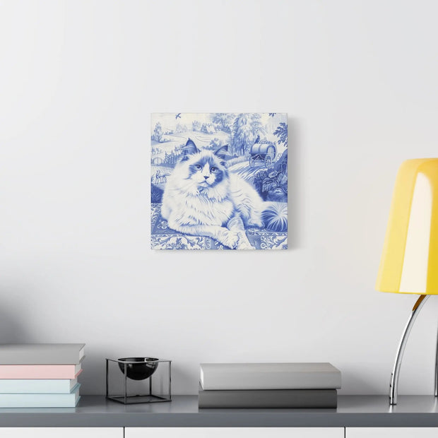 Ragdoll Toile Matte Canvas Art Print LavenderCeleste