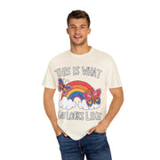 This Is What Gay Looks Like Rainbow Pride Comfort Colors Tee LavenderCeleste