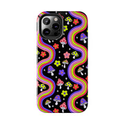 Groovy Mushroom Rainbow Tough Phone Case LavenderCeleste