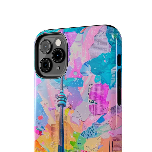 Toronto Pop Art Collage Skyline Tough Phone Case LavenderCeleste