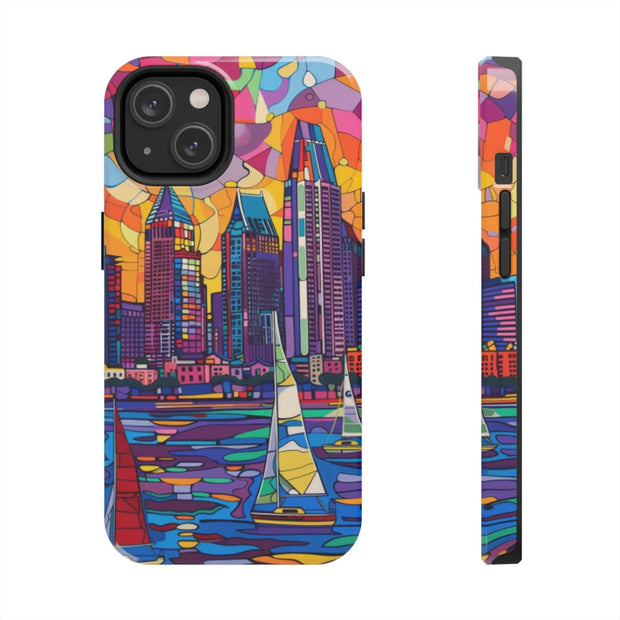 San Diego Skyline Pop Art Tough Phone Case LavenderCeleste